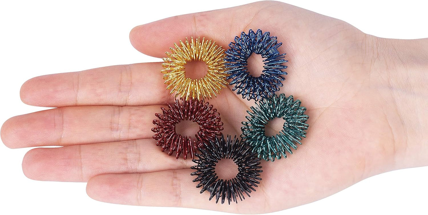 Mr. Pen Spiky Sensory Rings - 10 Pack Jewel Tones | Stress Relief Fidget Toys for Anxiety & ADHD