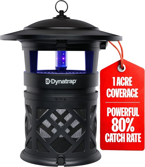 Dynatrap DT2030SR Outdoor Fly Trap - Effective Mosquito & Insect Killer for 1 Acre - Black Design