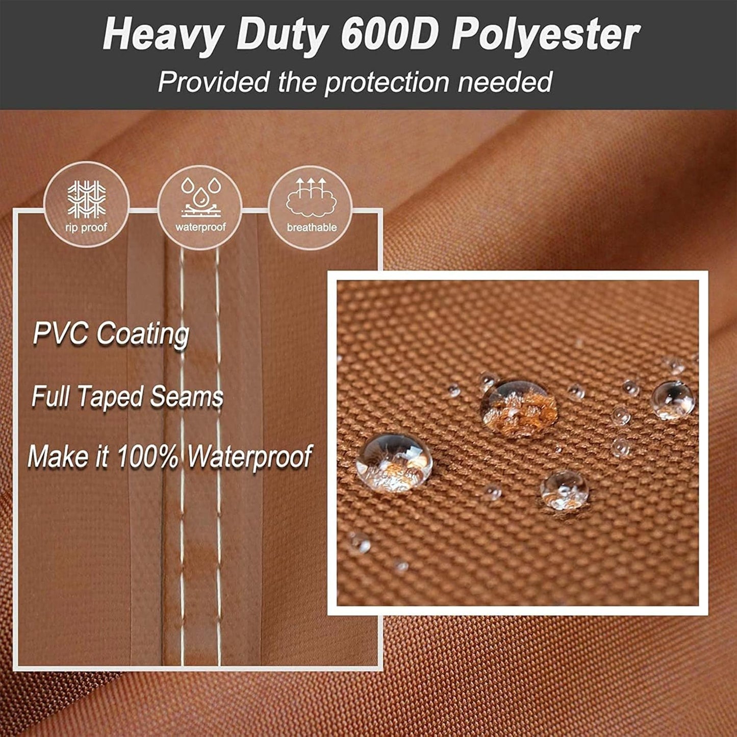 NettyPro Griddle Cover - Waterproof Heavy-Duty Protection for 28-Inch Blackstone Griddle | Brown