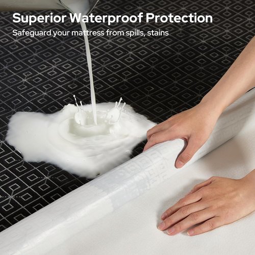 BEDLORE King Mattress Protector - Waterproof Noiseless Cover with Deep Pocket for 6-18 Inch Mattresses | Soft & Breathable, Machine Washable (Dark Gray)
