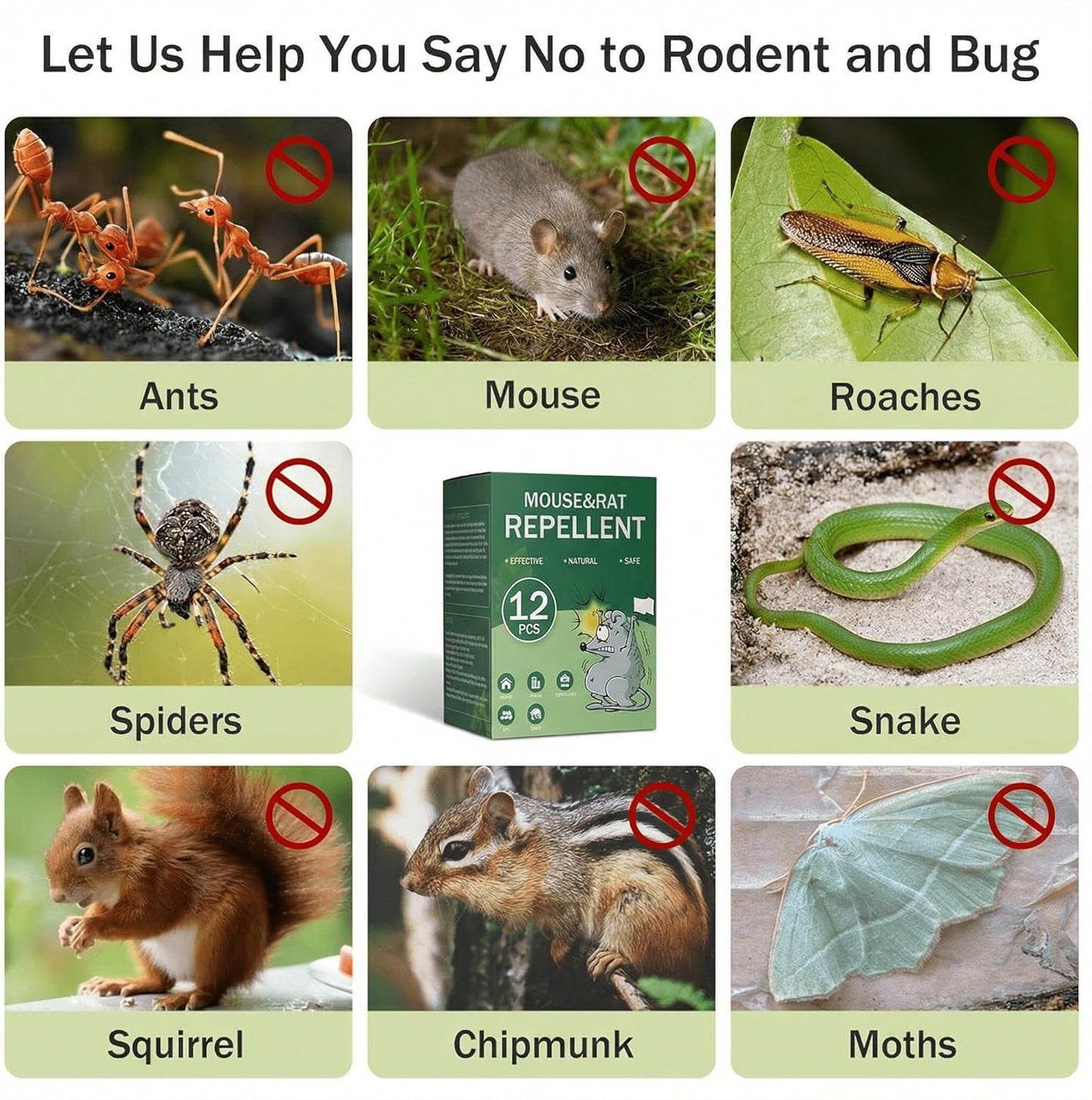Skiennix Rodent Repellent Pouches - Natural Peppermint Oil Deterrent | Extra-Strength 12 Pack for Indoor & Outdoor Use