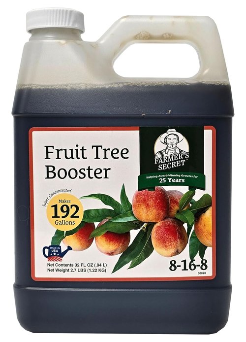 Farmer's Secret Fruit Tree Booster Fertilizer - Super Concentrated & Phosphorus Rich | 32oz for All Fruit Trees