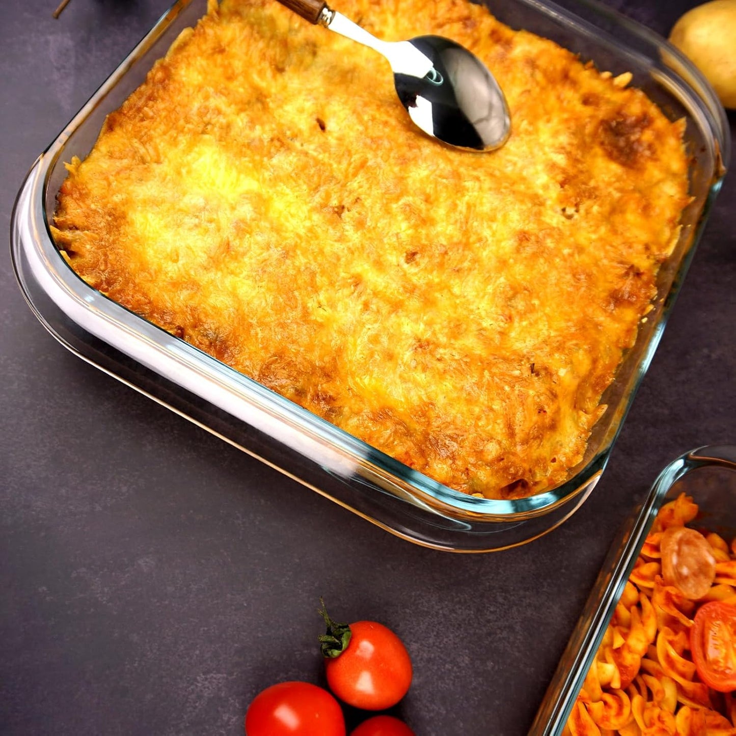 Square Glass Baking Dish by [Brand Name] - 9x9in, 2.4QT Oven Safe Baking Pan