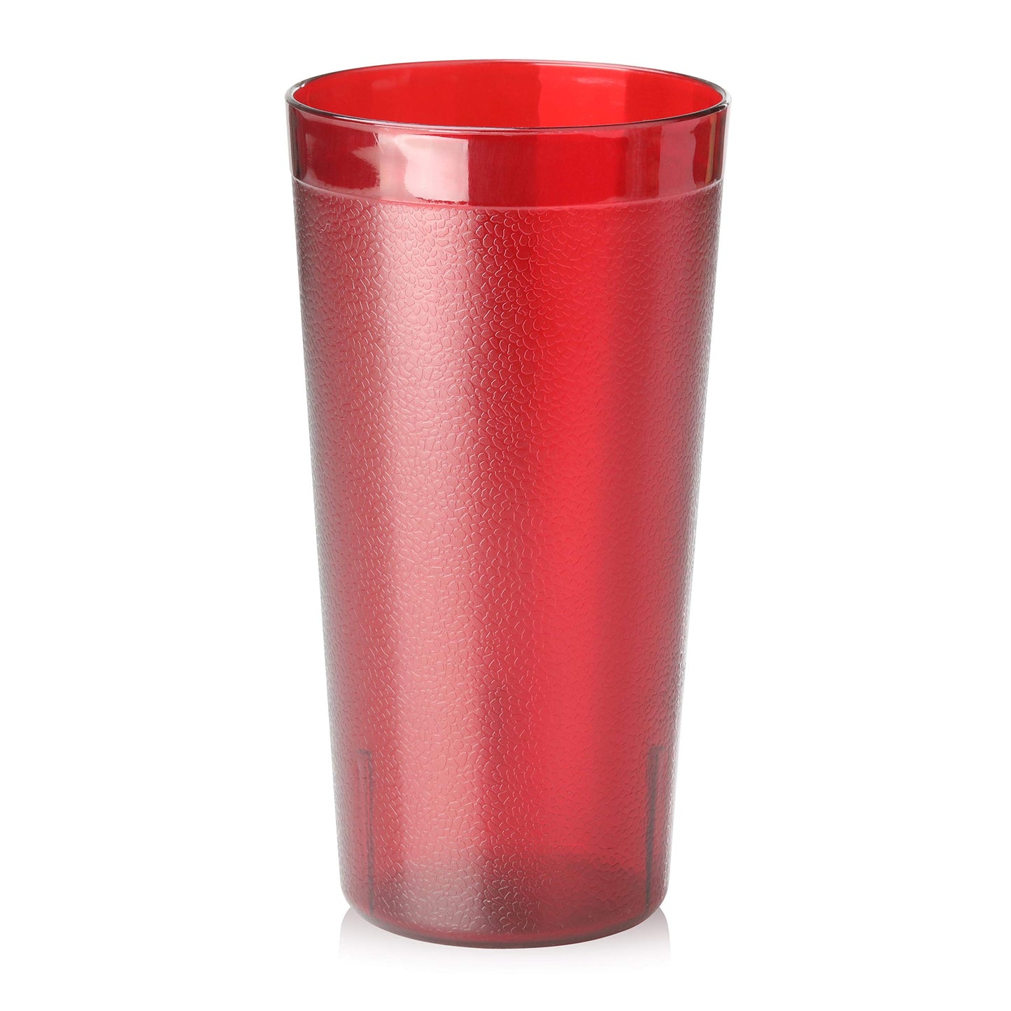 New Star Foodservice Restaurant-Grade Polycarbonate Beverage Tumblers, 20 oz, Red, Set of 12