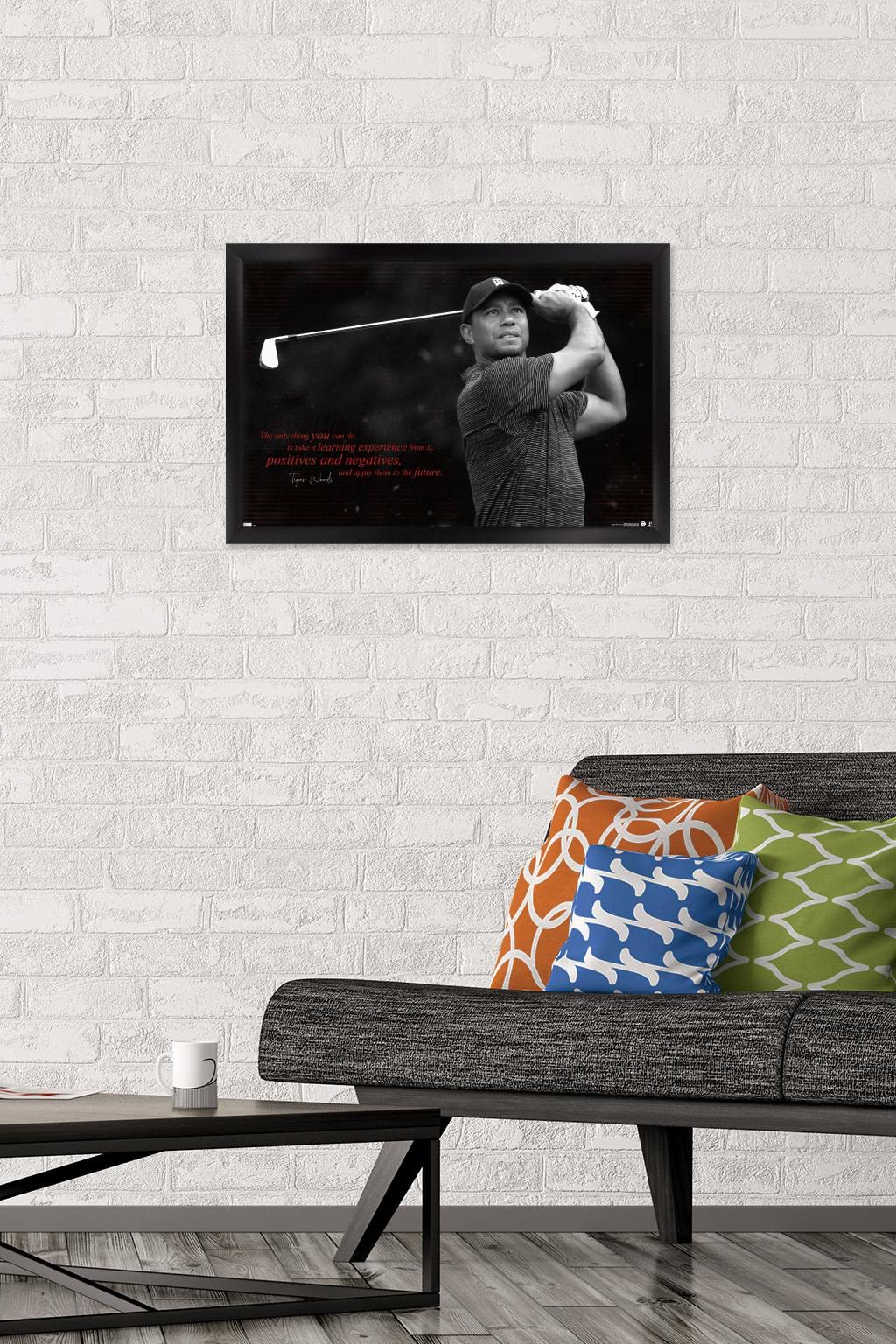 Trends International Tiger Woods - Future Wall Poster, 14.725" x 22.375", Black Framed Version