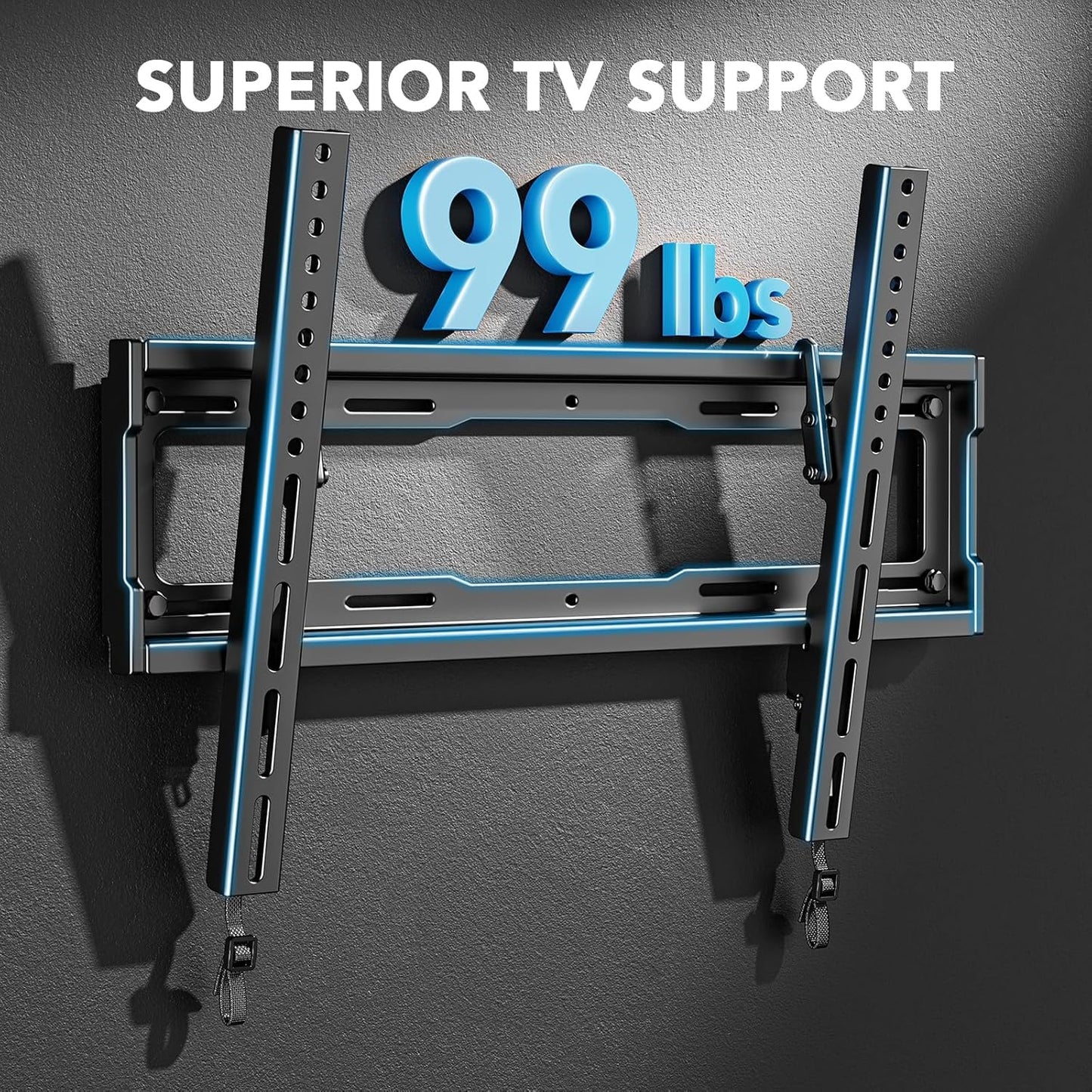 Pipishell Tilt TV Wall Mount Bracket - Low Profile for 23-55 Inch TVs | Anti-Glaring 8° Tilt, Max 99lbs