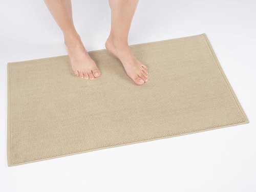 Cotton Paradise Bath Mat - 100% Cotton Non-Slip, Soft & Absorbent, Quick Dry | 20x34 Inch Beige