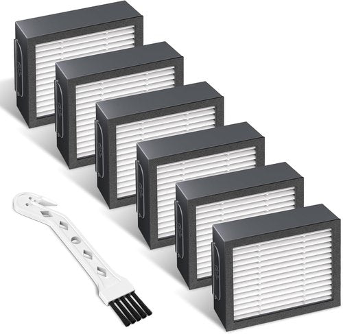 Improvedhand High-Efficiency Filters for iRobot Roomba E/I/J Series | 6-Pack + Cleaning Brush