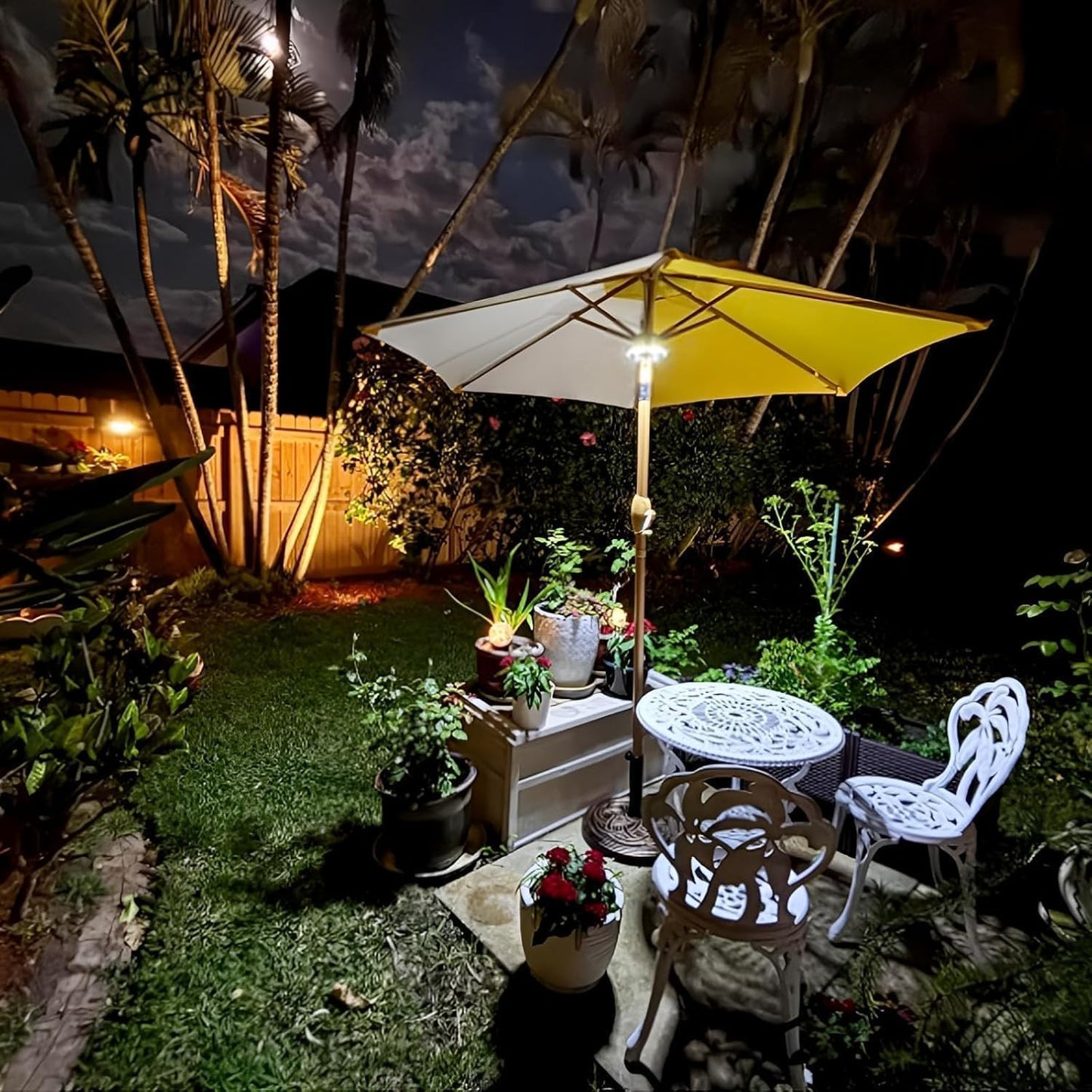 OYOCO Patio Umbrella Light - Cordless LED Lighting with 3 Brightness Modes | Fits 1.15"-2" Poles