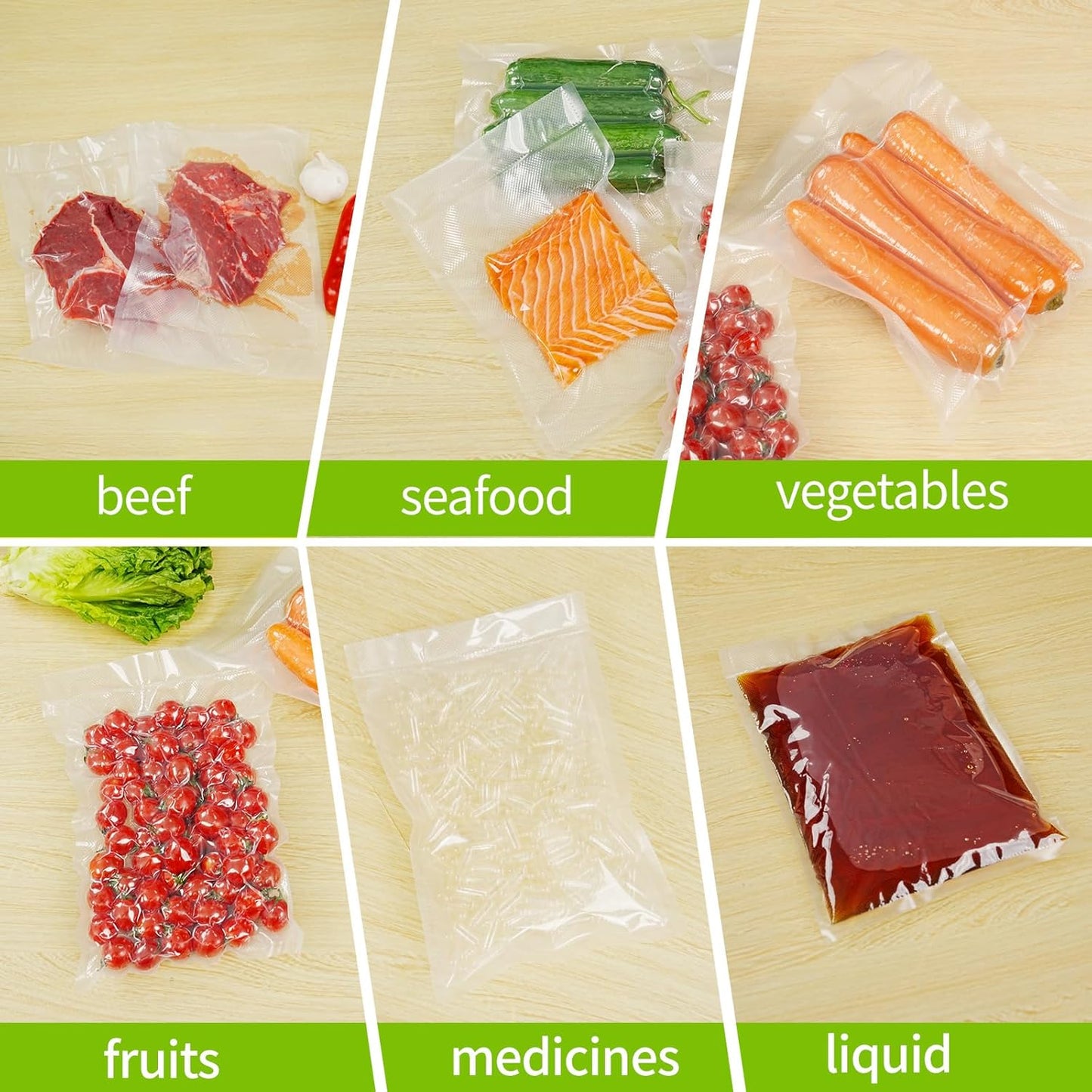L'ELEF MISTICO Vacuum Sealer Bags - BPA-Free Food Saver Rolls, 11''X20'' (3 Pack) for Meal Prep & Sous Vide