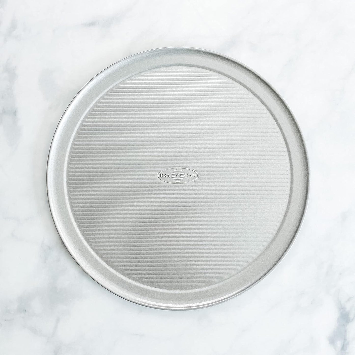 USA Pan Nonstick Pizza Pan - 16 Inch Wide Rim Aluminized Steel for Perfectly Baked Pizzas