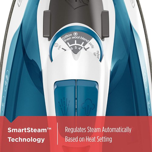 BLACK+DECKER Easy Steam Compact Iron - Dual Position Cord & TrueGlide Non-Stick Soleplate | Vertical Steam, 4-Pack