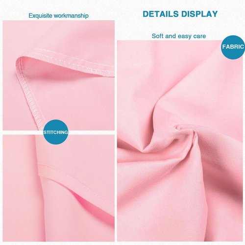 FLXXIE King Pillow Cases - Soft Microfiber Covers with Envelope Closure | Wrinkle & Stain Resistant, 20x36, Pink