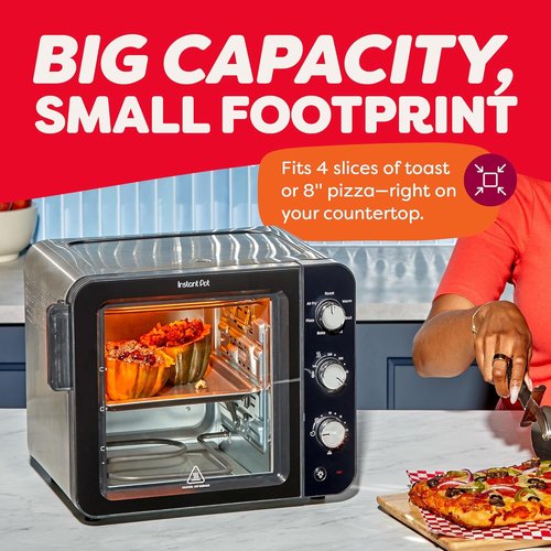 Instant Pot 4-Slice Air Fryer Toaster Oven - No Preheat Required, 7-in-1 Cooking Functions, InstantHeat Technology