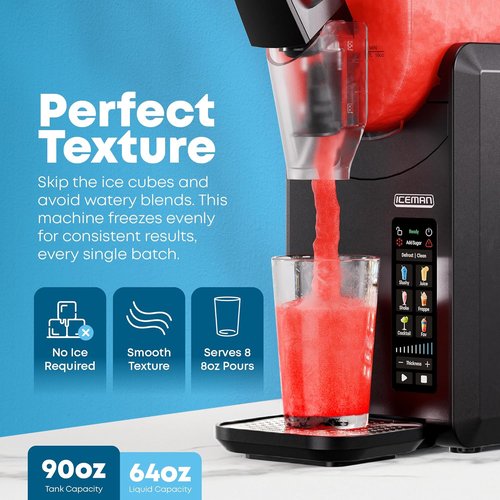 Iceman by Chefman Slush-Ease MAX Slushie Machine - 90oz Capacity with 5 Presets & LED Display for Frozen Drinks