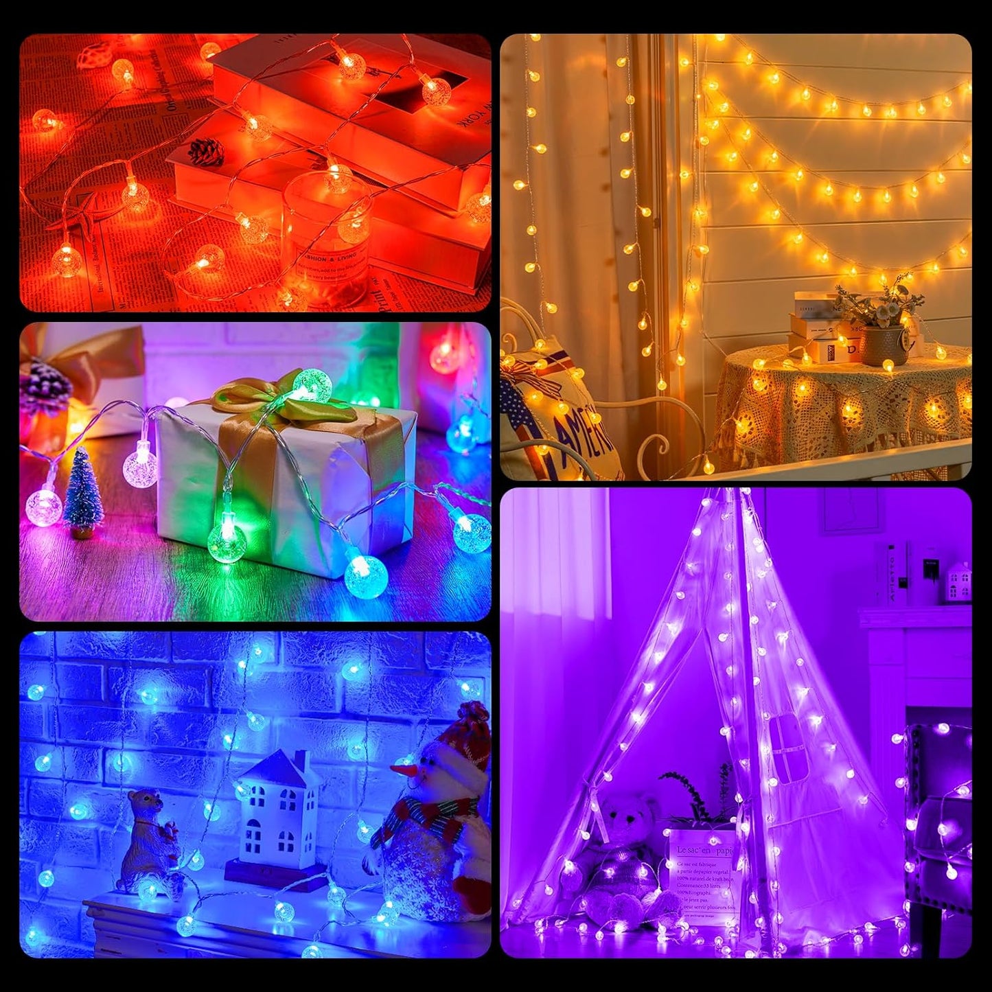 200 LED Fairy Lights with Remote & Timer - 16.4Ft Silver Wire Twinkle Lights for Indoor Christmas, Wedding & Party Decor