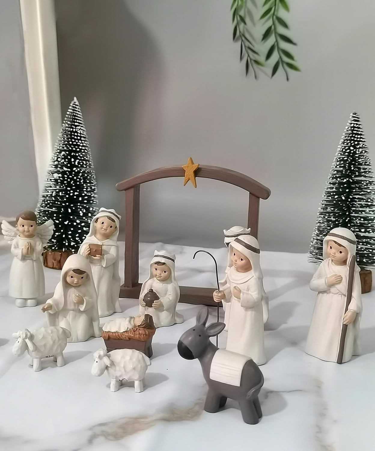 Miniature Holy Family Nativity Figurine - 2.56 Inch Tabletop Christmas Decoration