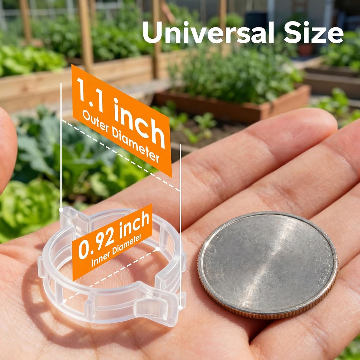 Skiennix 100pcs Tomato Clips - Reusable Plastic Trellis Support for Healthy Climbing Plants