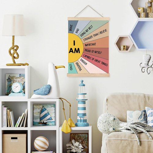 FDHSPAAM Positive Affirmations Wall Art - Motivational Decor for Therapy Offices | 12x16 Inch