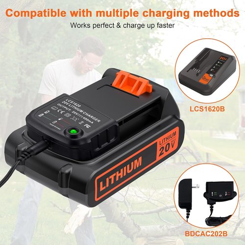 BULL-TECH 20V MAX 2.0Ah Replacement Battery - Compatible with All Black & Decker Power Tools