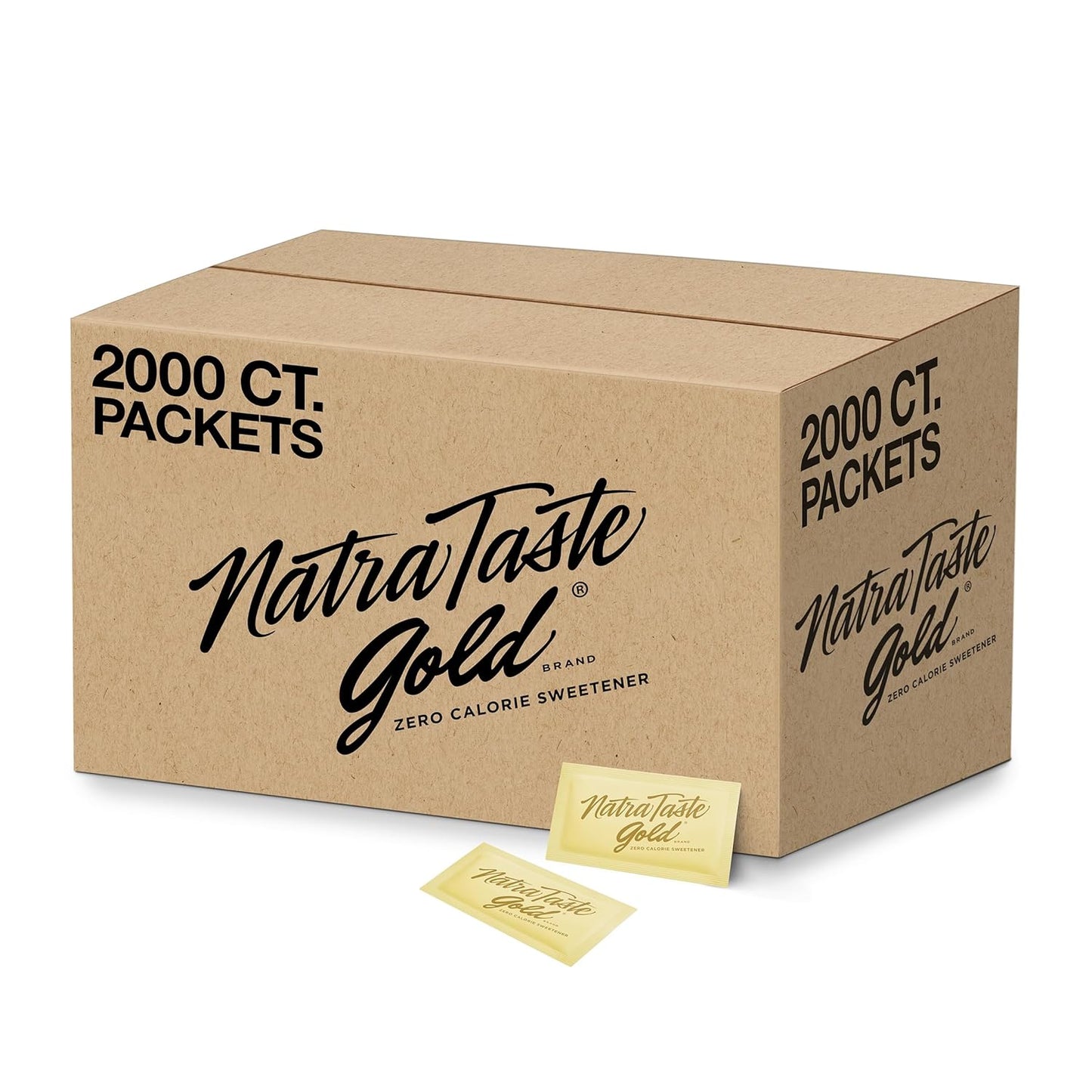 NatraTaste Gold Sucralose Sweetener Packets - 2000 Count | Zero Calorie, Gluten Free, Vegan Sugar Substitute