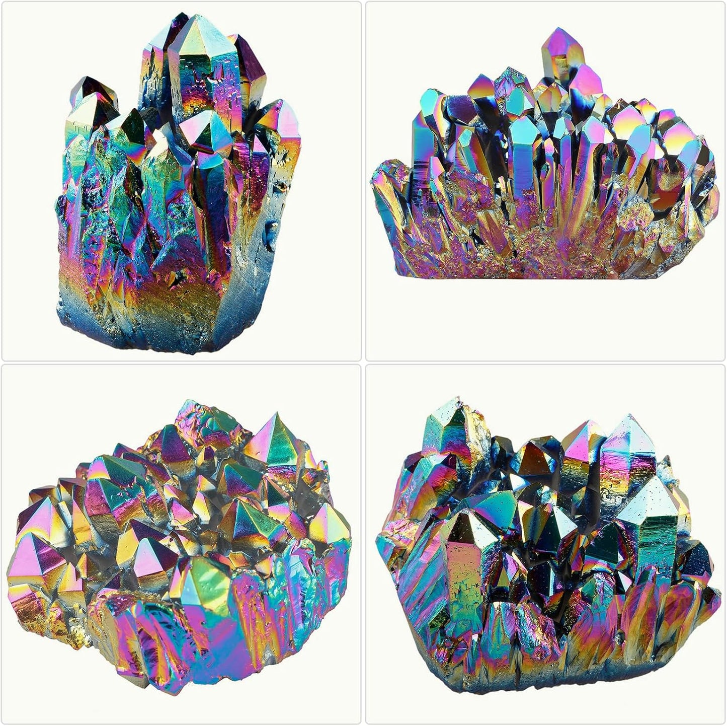 Red Titanium Coated Quartz Geode Druzy Crystal Cluster Specimen - 0.2-0.3lb