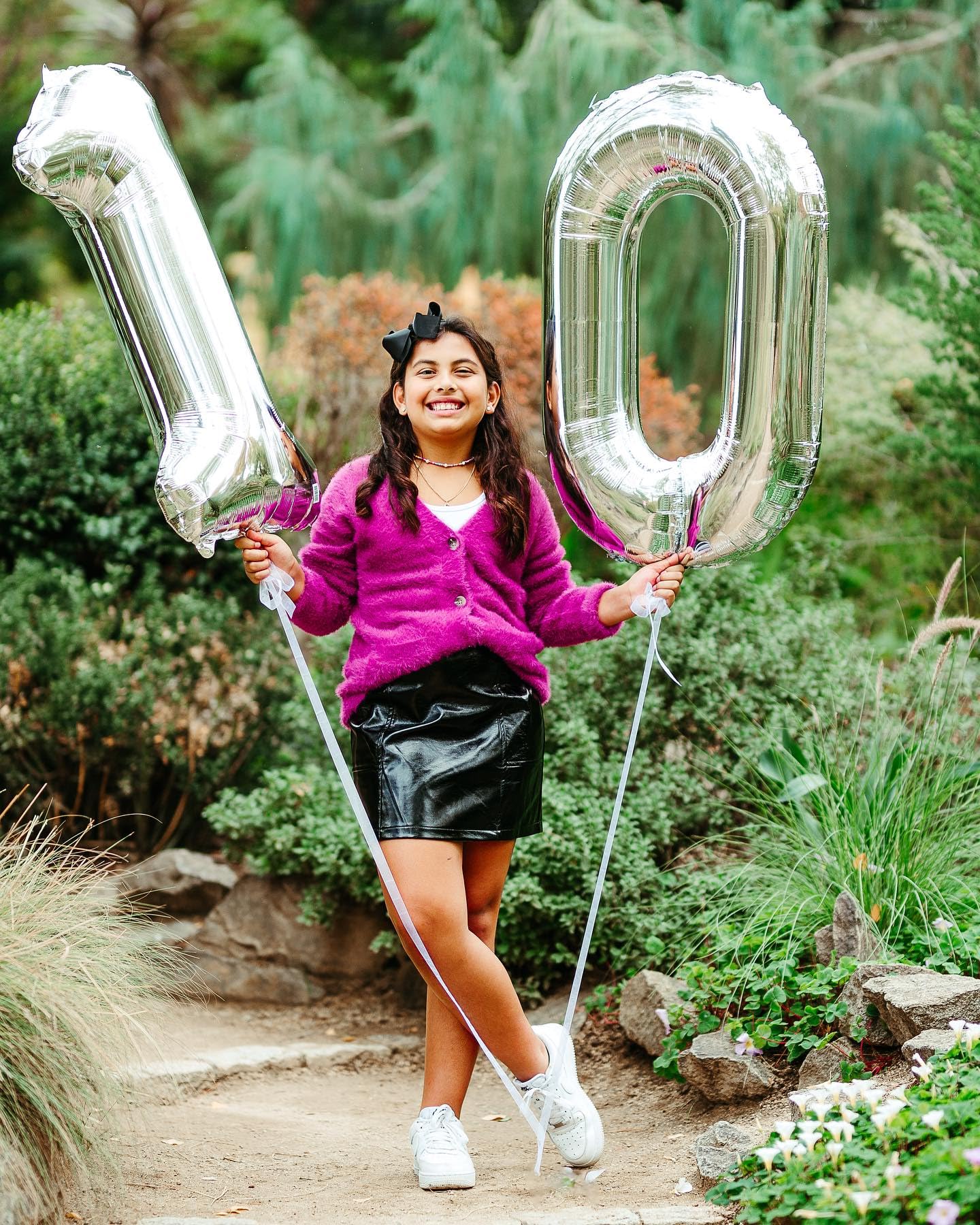 Silver Number 10 Balloon 40 inch, 10 Number Balloons, 10th Silver Birthday Decorations for Girls Boys Kids, 10 Year Old Silver Party Supplies