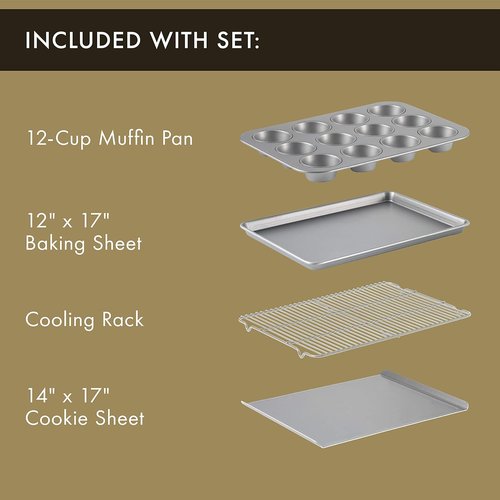 Calphalon 10-Piece Nonstick Bakeware Set - Dishwasher Safe | Includes Baking Sheet, Cake Pans & Muffin Pan