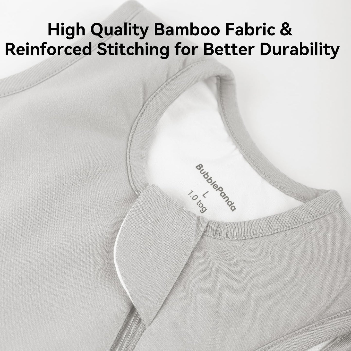 BubblePanda Rayon Made from Bamboo Sleep Sack 6-12 Months 0.5 Tog Soft Lightweight Toddler Sleep Sack for Babies 2-Way Zipper Wearable Blanket Baby 6 Months