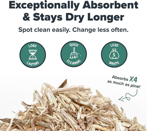 All Walks Premium Natural Hemp Bedding - 40 Liters (4 x 10L Bags) | Odor Control & Low Dust for Small Animals
