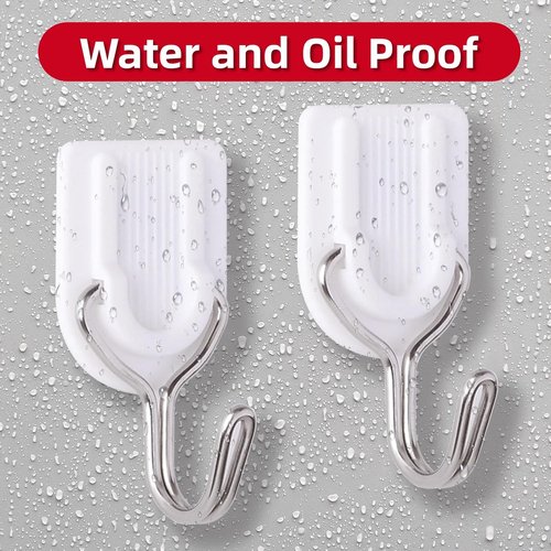 25 Heavy-Duty Wire Hooks by [Brand Name] - No Damage Adhesive Wall Hooks for Keys, Coats, Towels & More