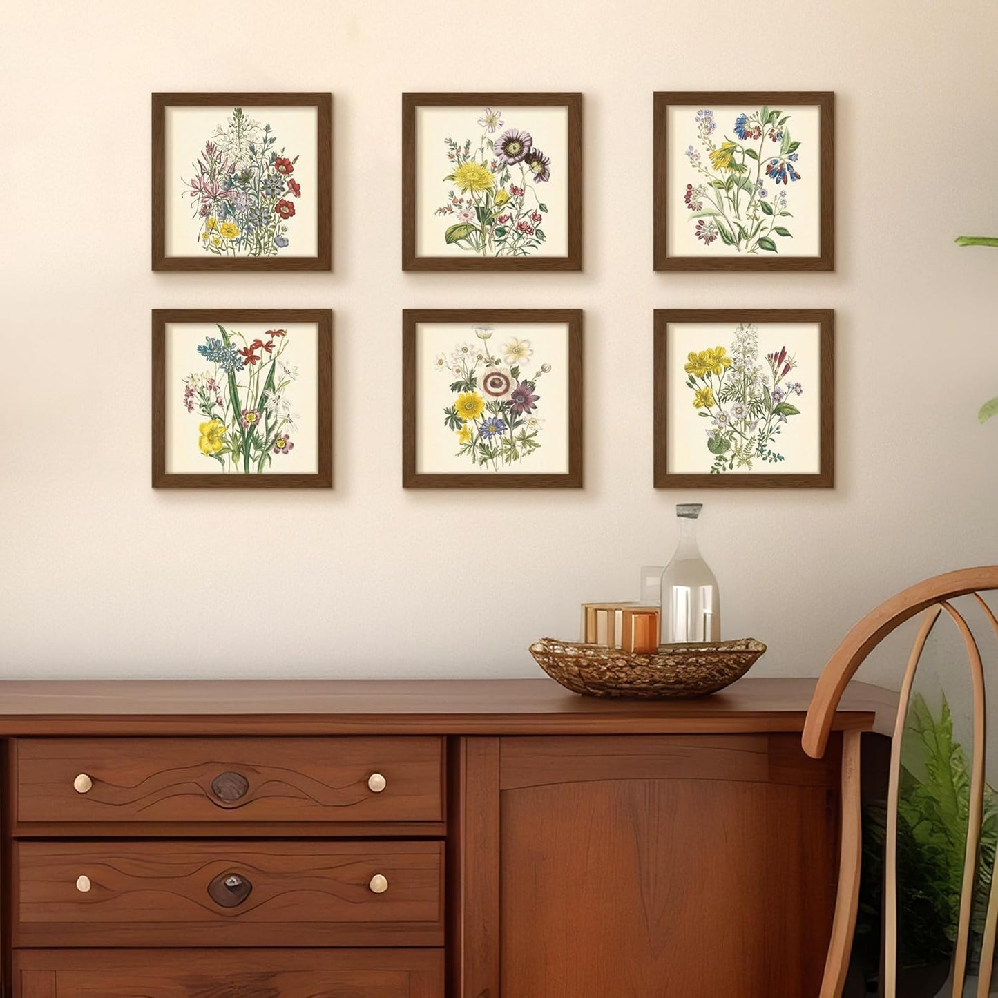 Upsimples 8x8 Picture Frame - Versatile Display for 4x4 or 8x8 Photos | Stylish Brown, 1 Pack