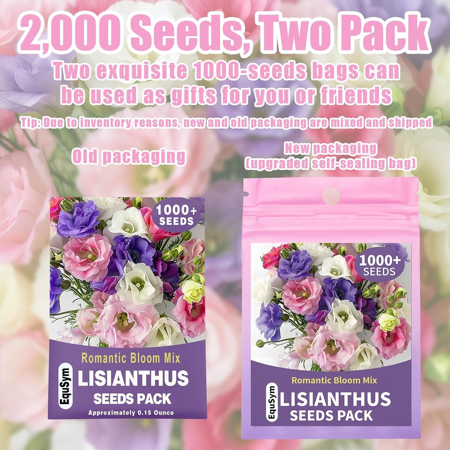 Lisianthus Seeds - Premium Quality 2000+ Seeds for Vibrant Garden Blooms