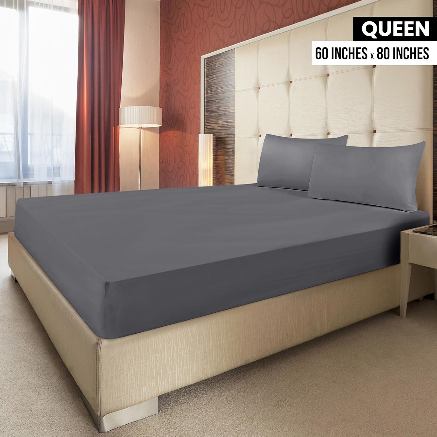 Utopia Bedding Queen Fitted Sheets - Soft Brushed Microfiber - Deep Pockets - Bulk Pack of 6 (Grey)
