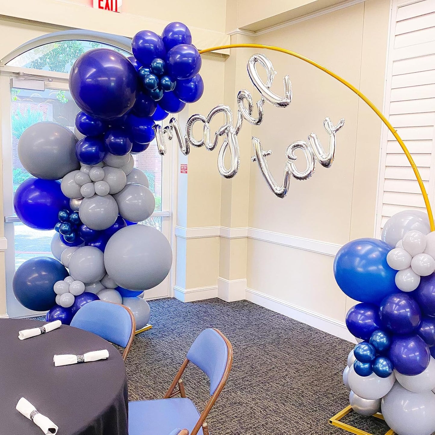 Voircoloria Navy Blue Balloon Garland Kit - 90 Pack of 5-18 Inch Balloons for Parties & Celebrations
