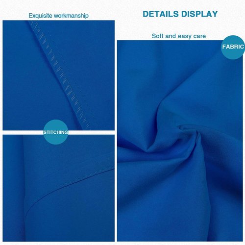 FLXXIE Pillow Cases - Soft Microfiber Queen Pillow Covers with Envelope Closure | 2-Piece Set, 20x30, Royal Blue