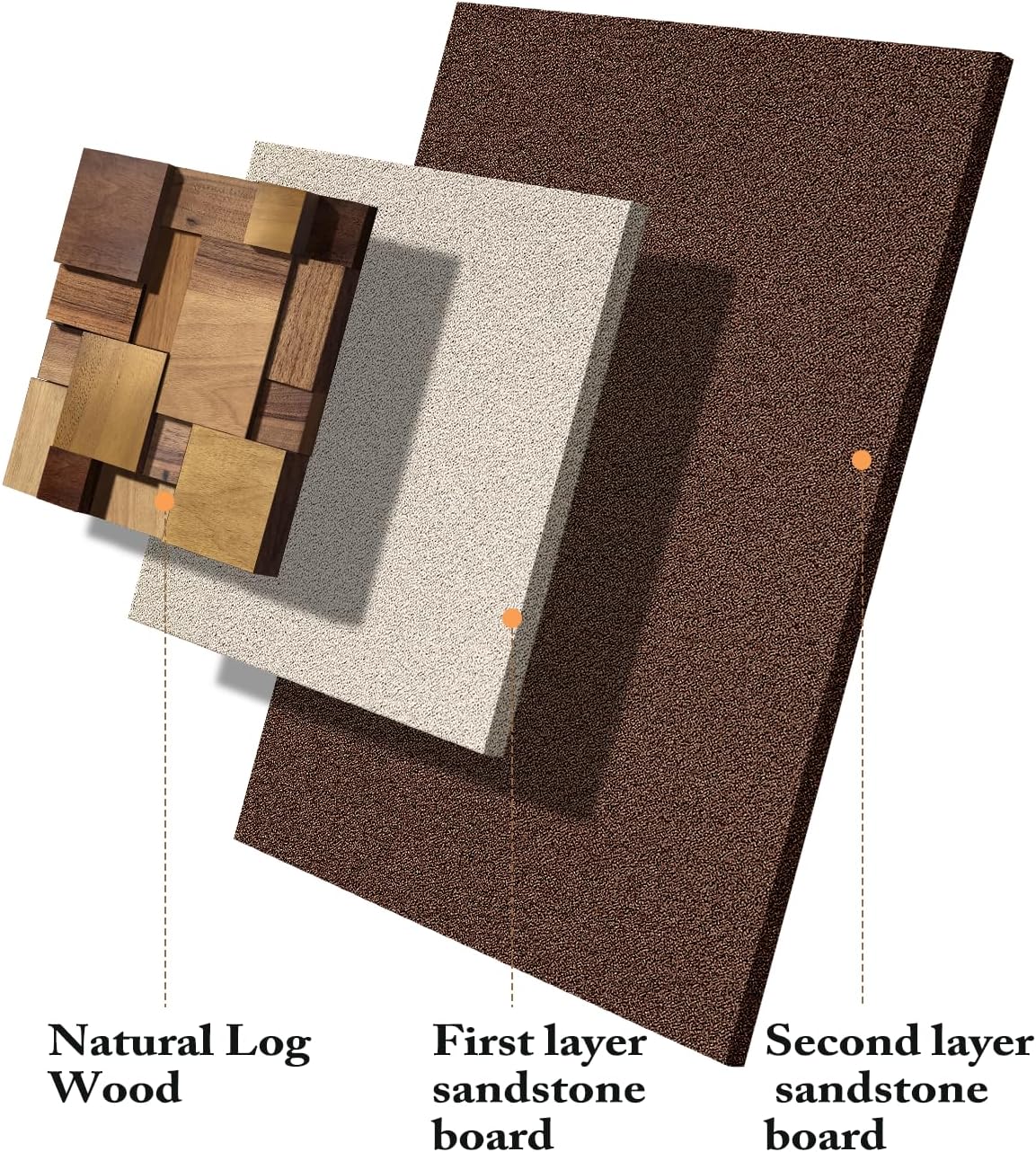 Azartslr 3D Abstract Textured Wall Art - Modern Brown Beige Sandstone Decor for Living Room & Bedroom