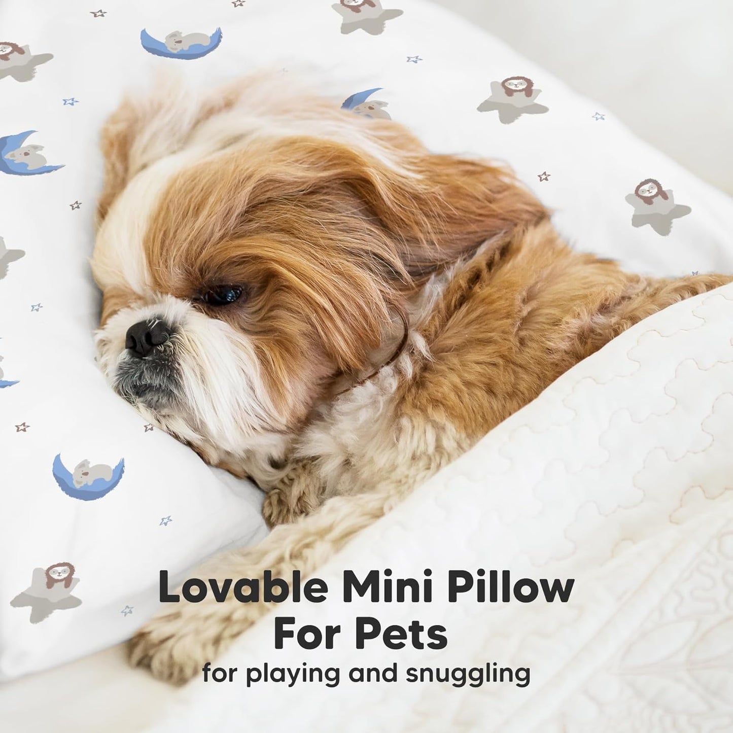 My Little Dreamy Mini Toddler Pillow - Soft Organic Cotton Travel Pillow with Case | 9x13 Inches for Kids 2-4 Years Old