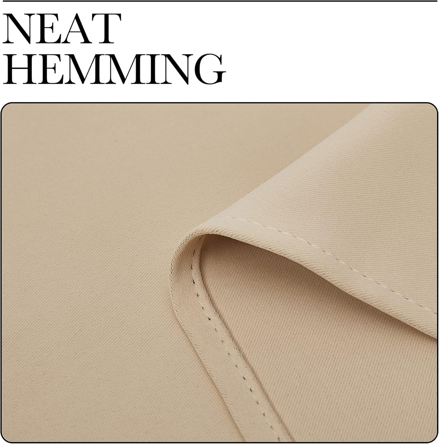 NICETOWN Blackout Curtain Panels - Thermal Insulated Grommet Top Draperies | Bicotti Beige, 29" x 36" (2 Panels)