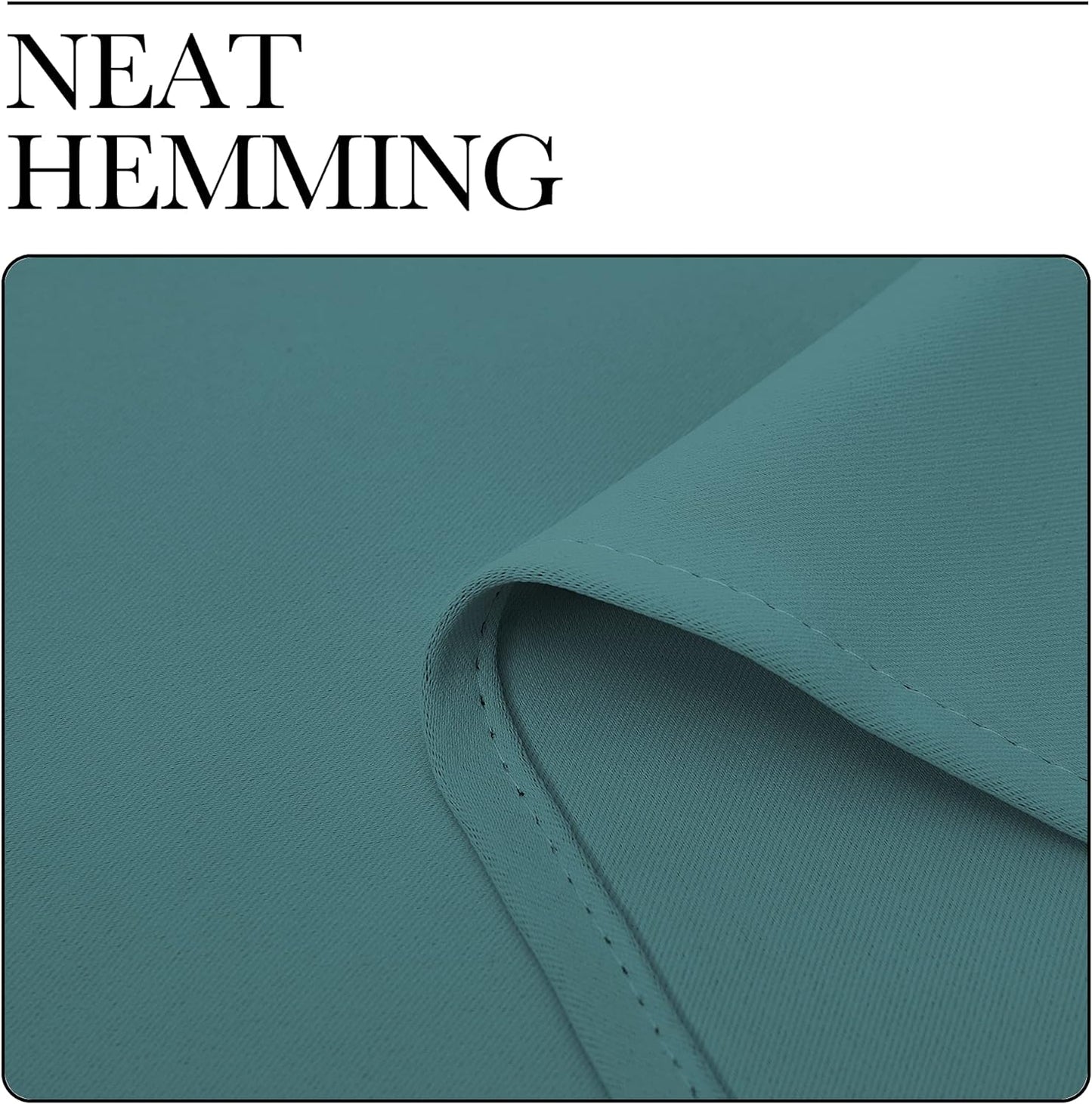 NICETOWN Blackout Curtains - Thermal Insulated Grommet Drapes for Dining Room | Sea Teal, 42x50-Inch Pair
