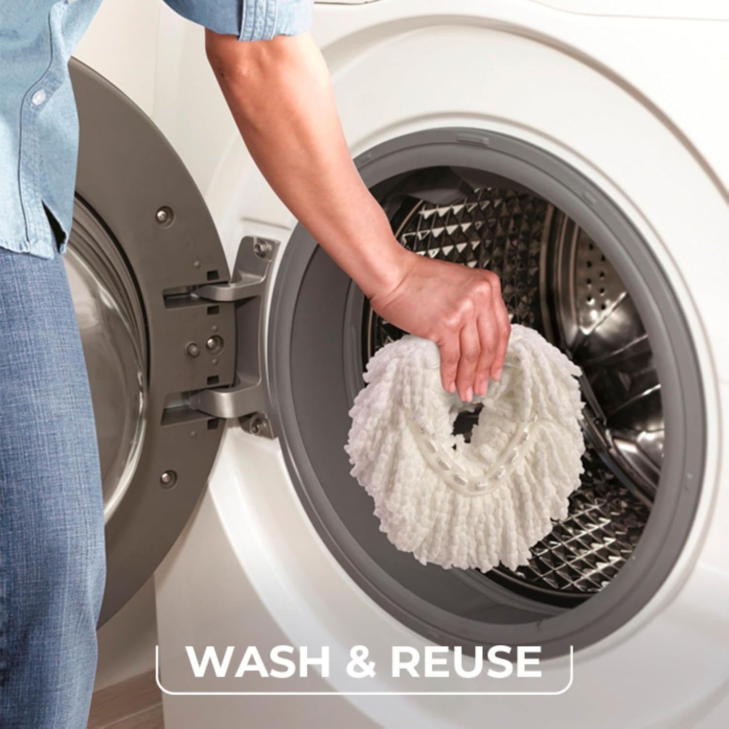 O-Cedar EasyWring Microfiber Spin Mop - Efficient Floor Cleaning System | Red & Gray Standard Size
