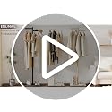 Gold Z-Shaped Garment Rack with Rock Base - Modern Coat Stand 68.9in