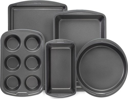 GoodCook Everyday Nonstick Bakeware Set - 5-Piece Durable Gray Baking Essentials