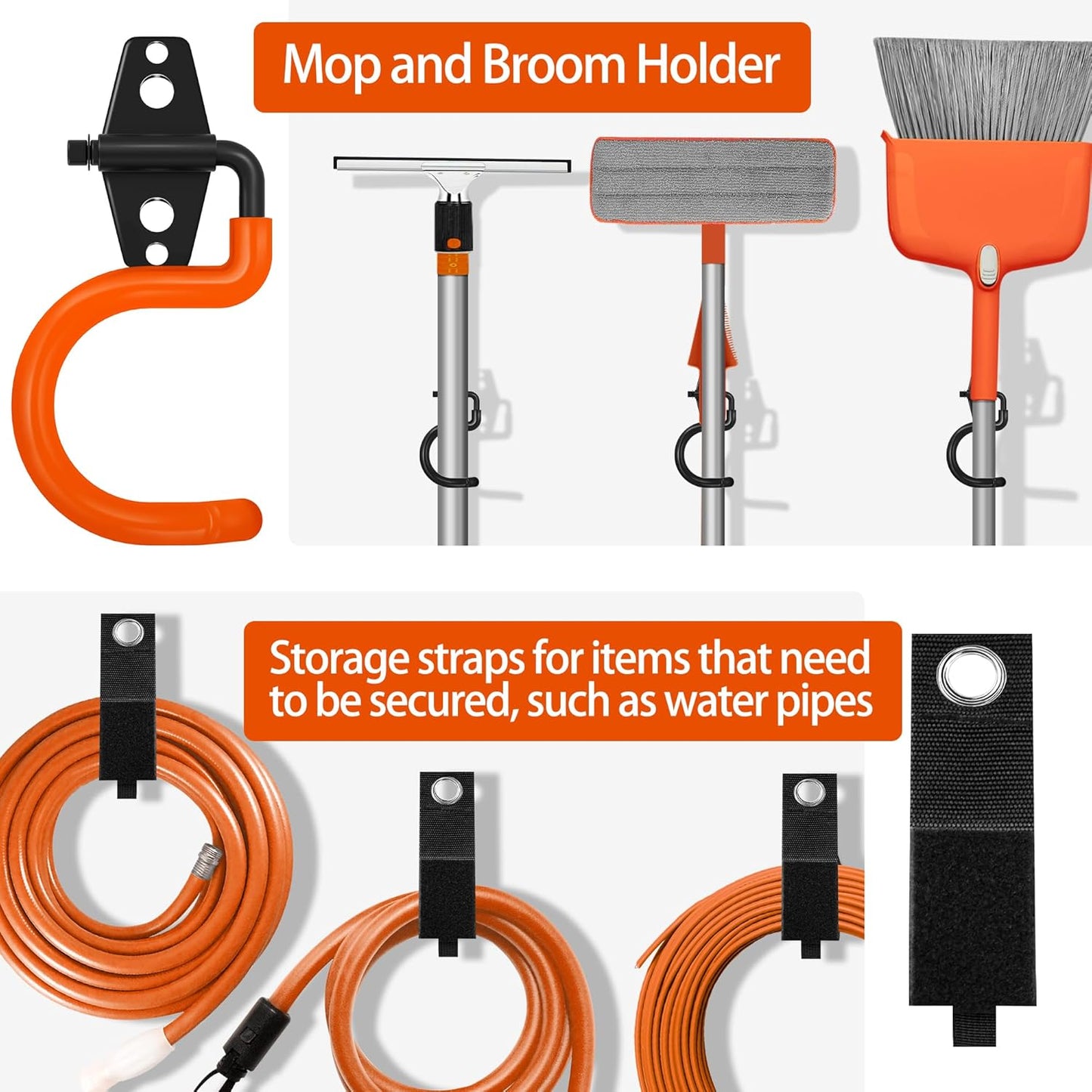 Skiennix 28 Pack Garage Hooks - Heavy Duty Storage Solution with Non-Slip PVC Coating for Bikes, Ladders & Tools
