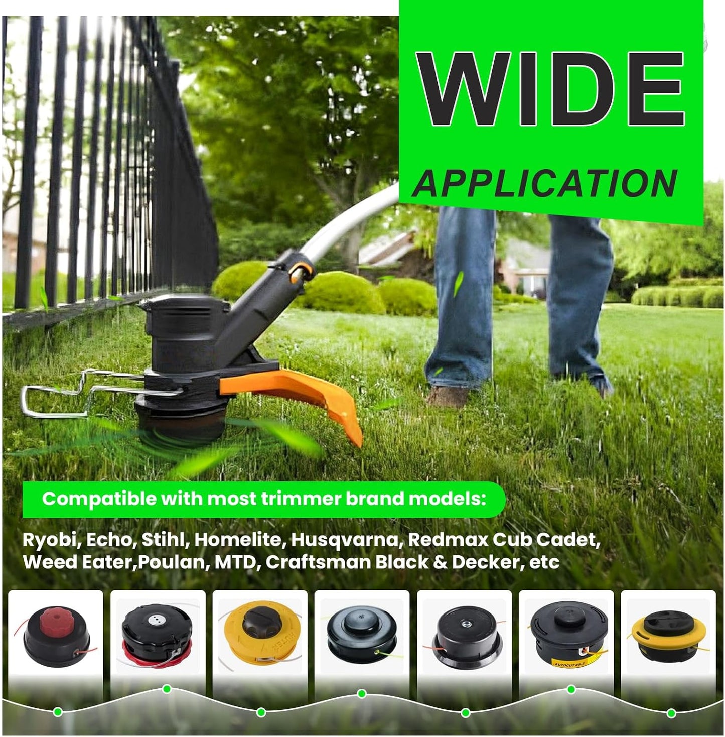 Ryobi Heavy-Duty .065 Trimmer Line - Twisted Weed Wacker String | 1960 Ft, 3 Lb Compatibility