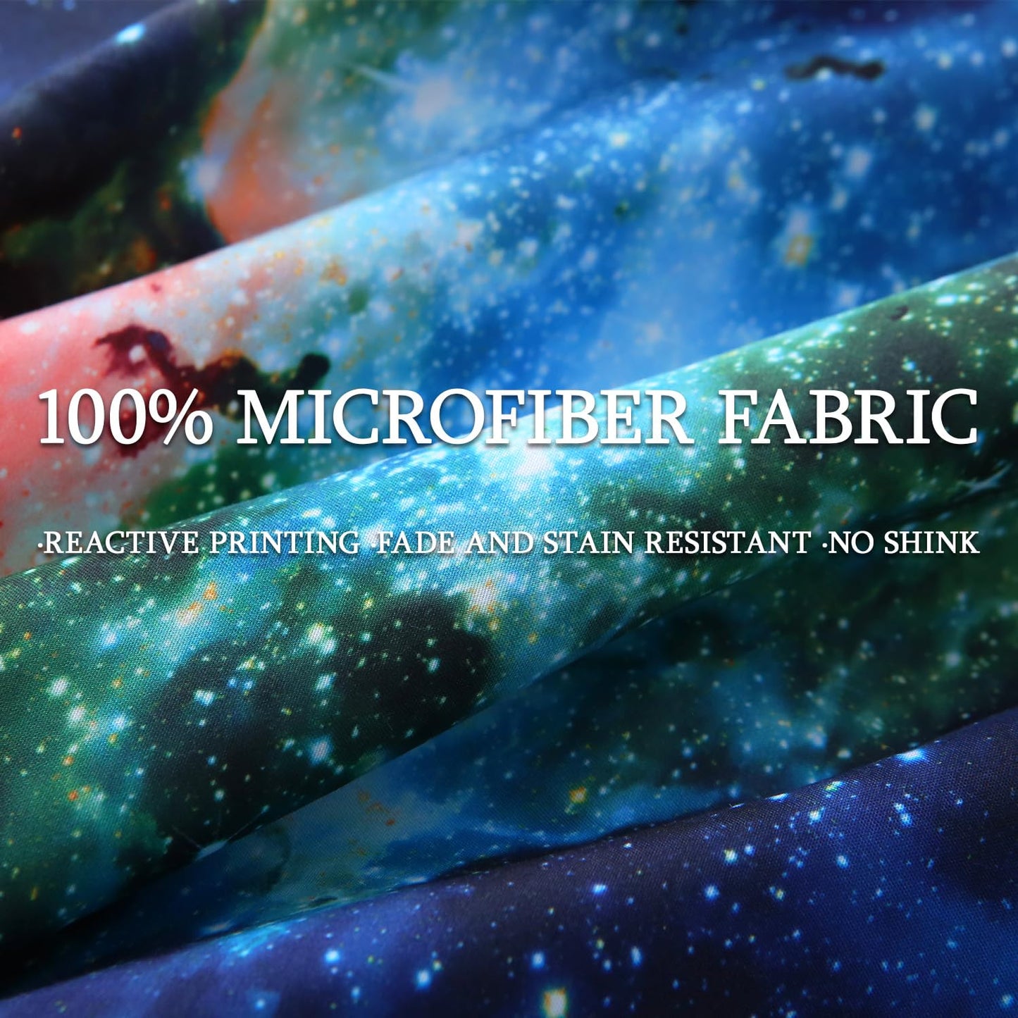 JQinHome Twin Galaxy Comforter Sets 6 Piece Bed in A Bag, Outer Space Themed Bedding for Children Boy Girl Teen Kids,1 Comforter, 1 Flat Sheet, 1 Fitted Sheet, 2 Pillowshams, 1 Cushion Cover(Blue)