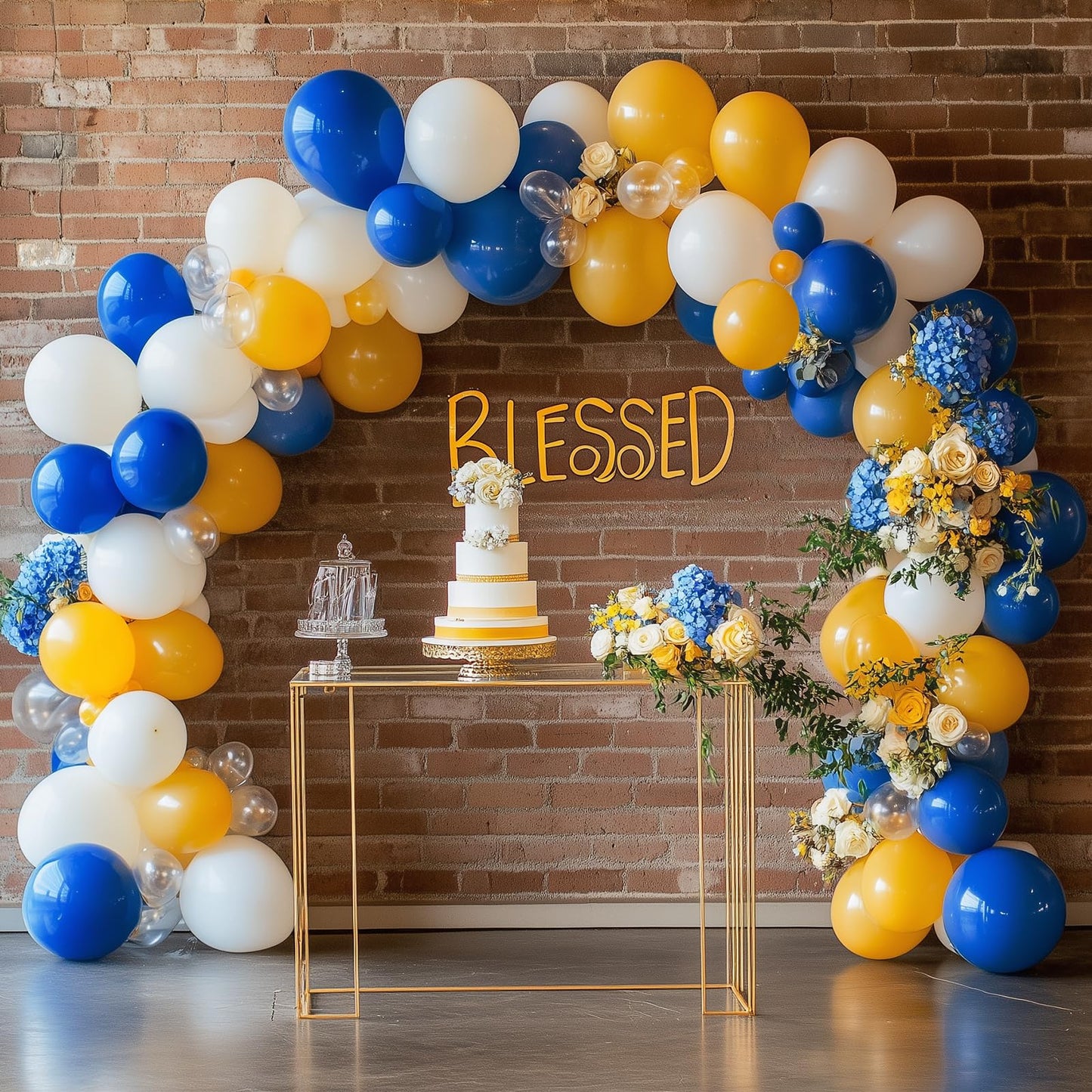 RUBFAC Royal Blue Balloons 129pcs Different Sizes 18 12 10 5 Inch, Blue Balloon Arch Kit Garland for Graduation Birthday Party Baby Shower Baseball Nautical Retirement Bachelorette Party Decoration