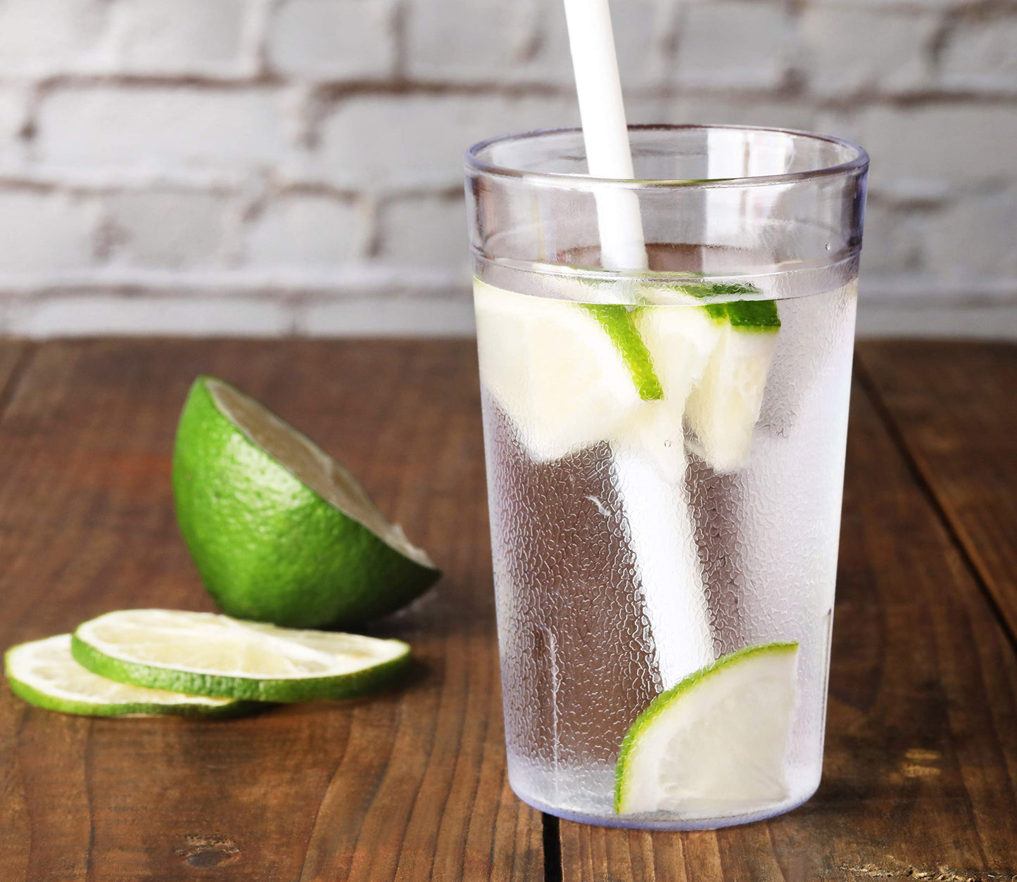 New Star Foodservice Restaurant-Grade Polycarbonate Beverage Tumblers, 5 oz, Clear, Set of 12