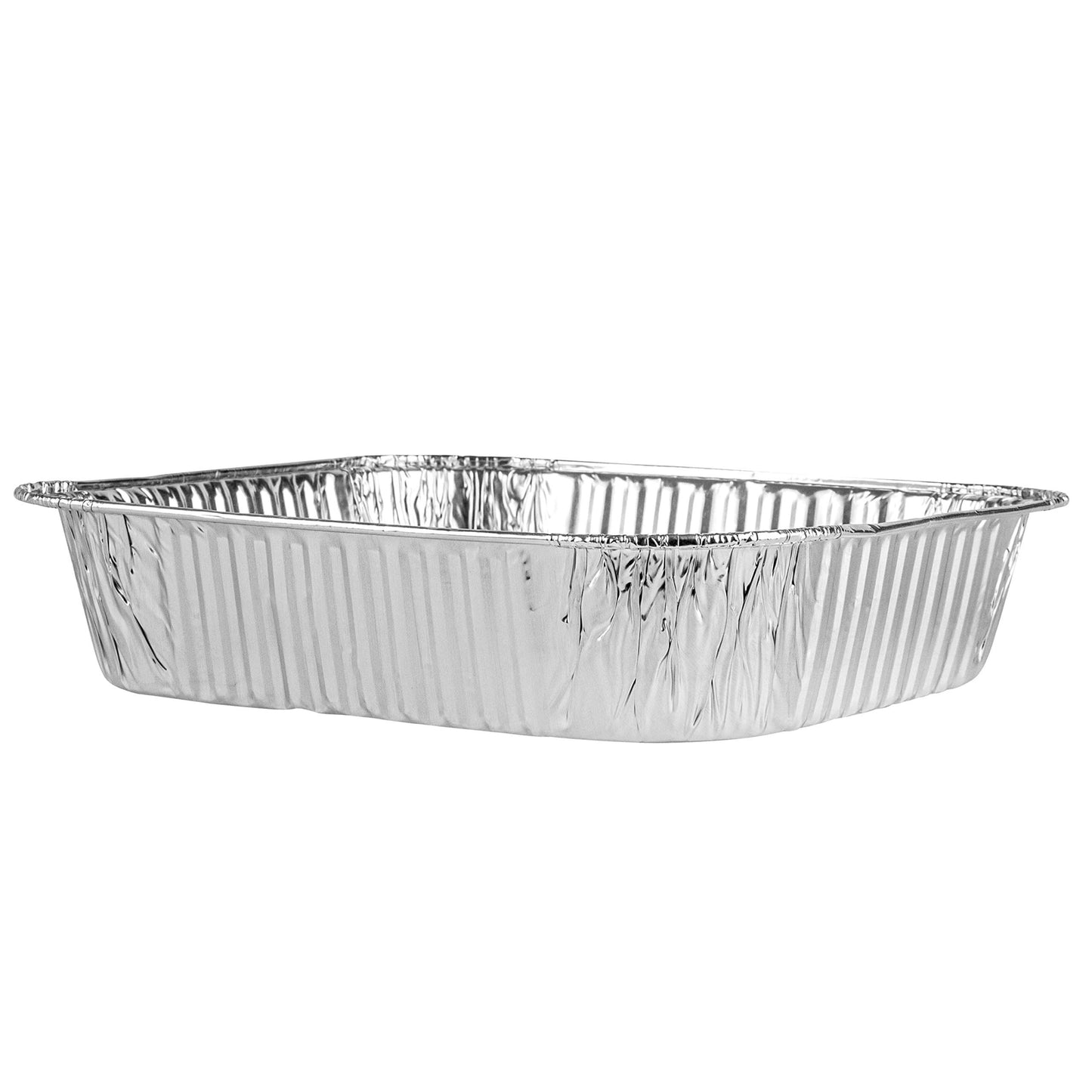 PLASTICPRO Disposable 8'' X 8'' X 2'' Inch Square Aluminum Tin Foil Baking Pans Bakeware - Cookware Perfect for Baking Cakes, Breads, Brownies, Bread, Meatloaf, Lasagna, Pack of 10