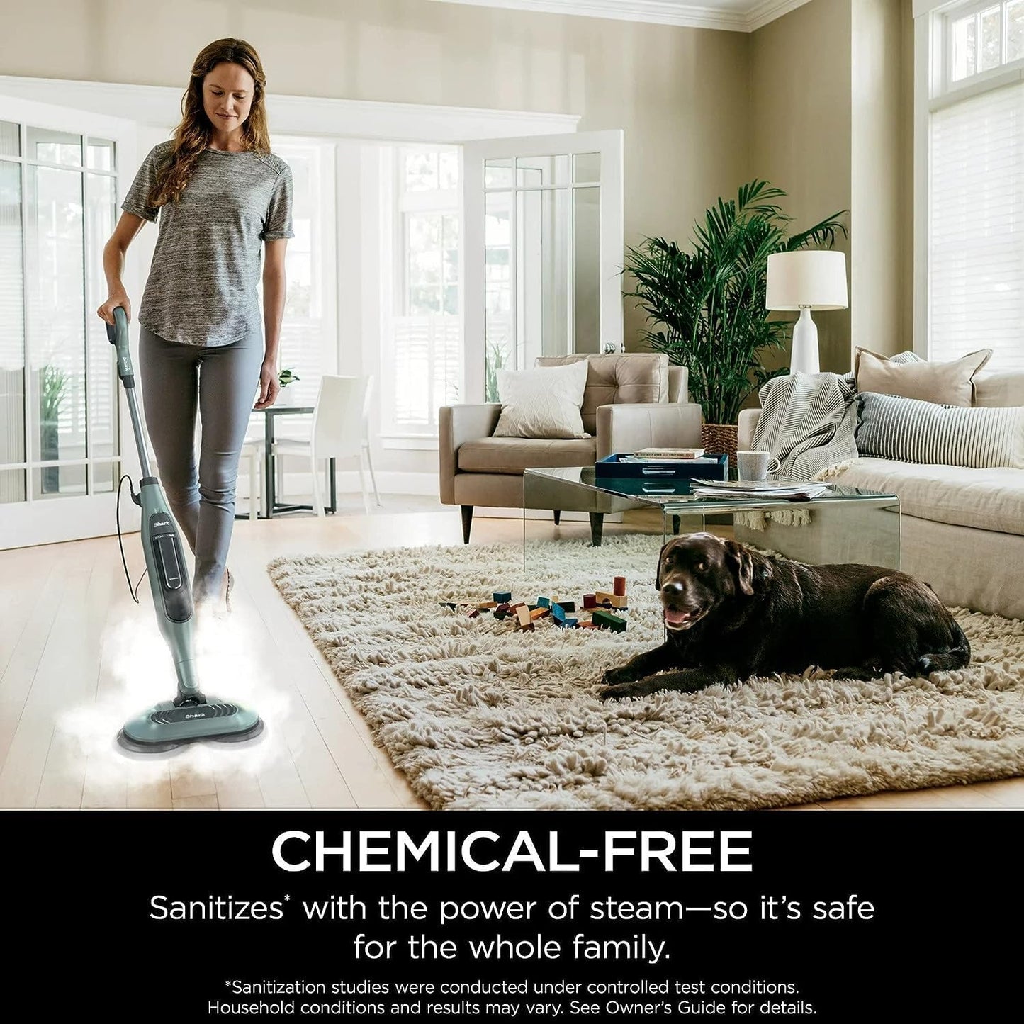 Shark S7000AMZ Steam Mop - All-in-One Scrubbing & Sanitizing for Hard Floors | Pure Water Technology